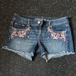 AE Floral Jean Shorts
